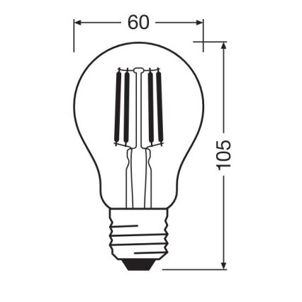 LED Żarówka ściemnialna GLOW DIM A60 E27/4W/230V 2200-2700K - Osram