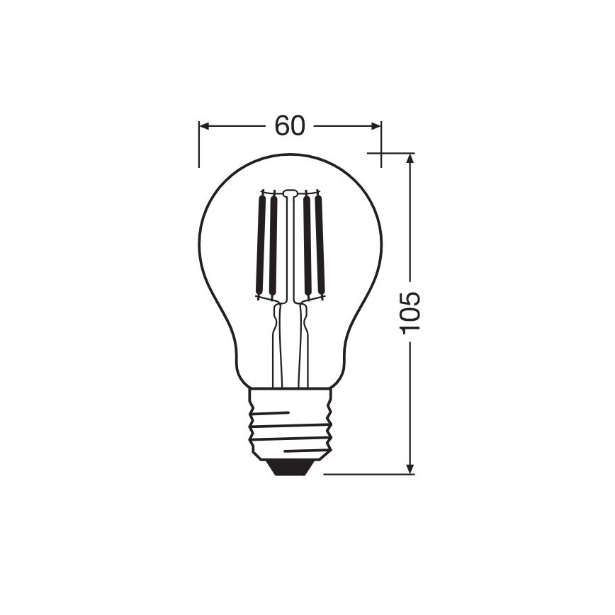 LED Żarówka ściemnialna GLOW DIM A60 E27/4W/230V 2200-2700K - Osram
