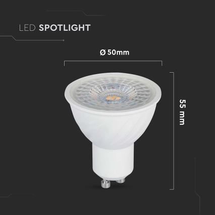 LED Żarówka ściemnialna GU10/6W/230V 4000K 110°