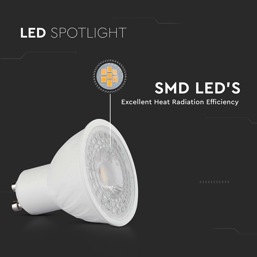 LED Żarówka ściemnialna GU10/6W/230V 6500K 38°