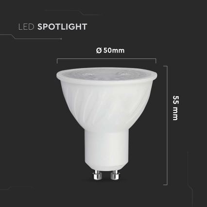 LED Żarówka ściemnialna GU10/6W/230V 6500K 38°