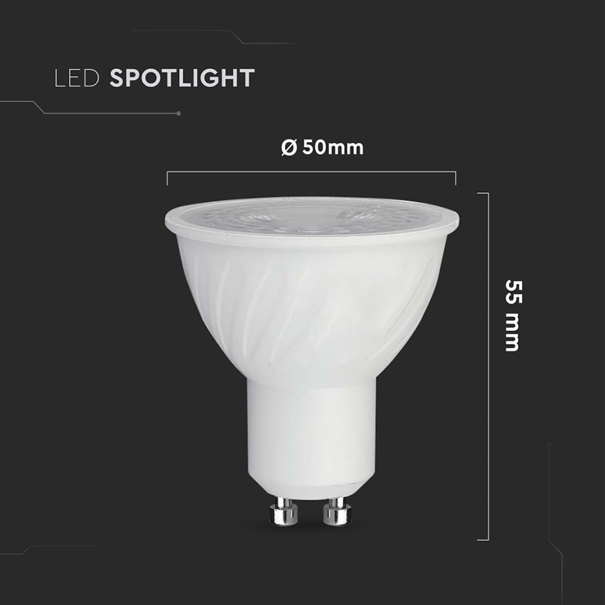 LED Żarówka ściemnialna GU10/6W/230V 6500K 38°