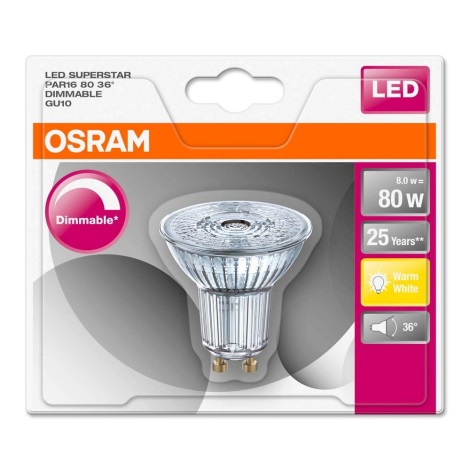 LED Żarówka ściemnialna GU10/7,2W/230V 2700K - Osram