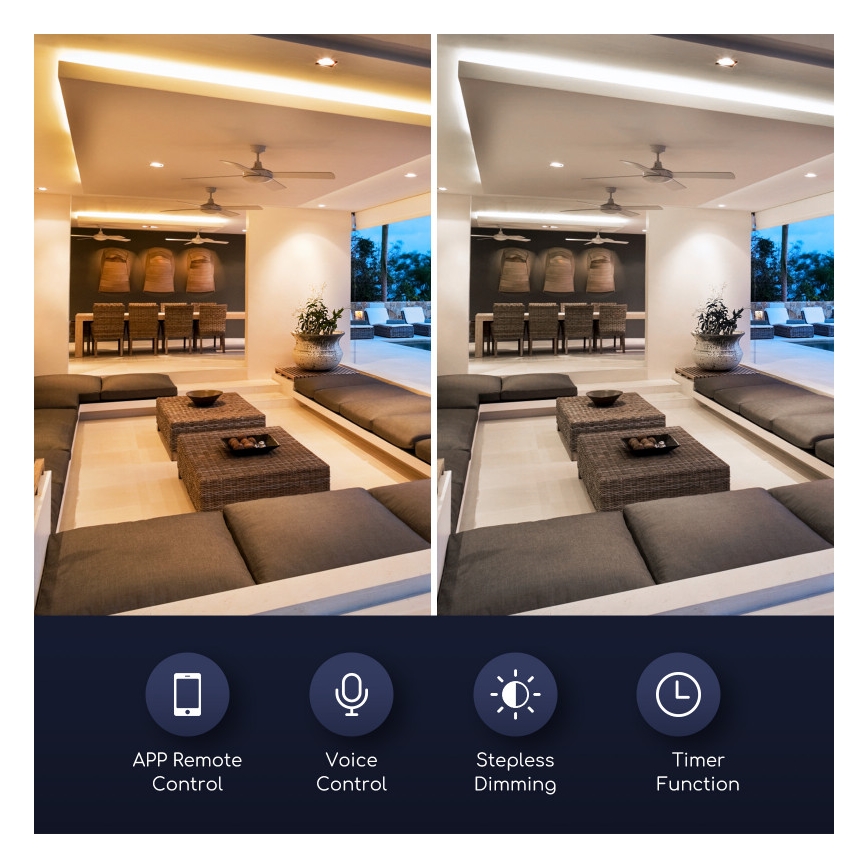 LED Żarówka ściemnialna GU10/7W/230V 3000-6500K Wi-Fi - Aigostar