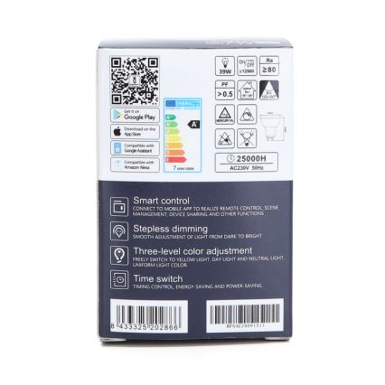 LED Żarówka ściemnialna GU10/7W/230V 3000-6500K Wi-Fi - Aigostar