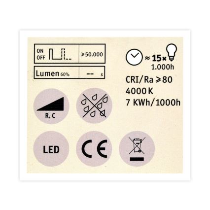 LED Żarówka ściemnialna GU10/7W/230V 4000K - Paulmann 28754