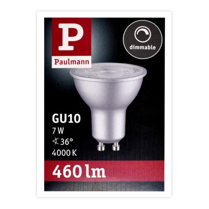 LED Żarówka ściemnialna GU10/7W/230V 4000K - Paulmann 28756