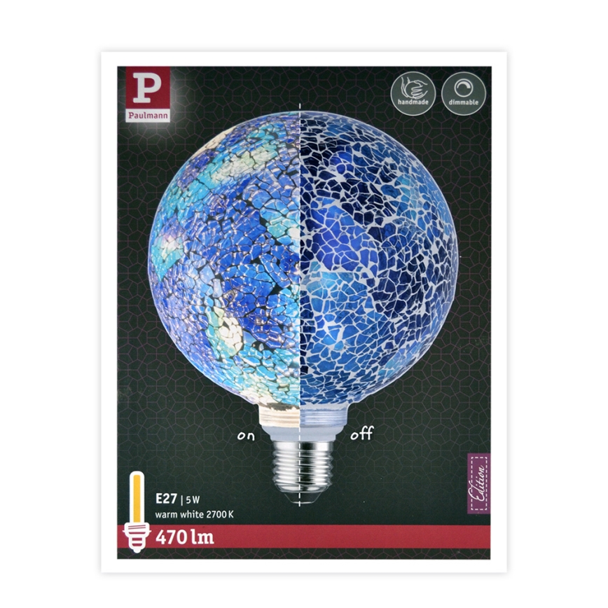 LED Żarówka ściemnialna MOSAIC G125 E27/5W/230V 2700K - Paulmann 28750