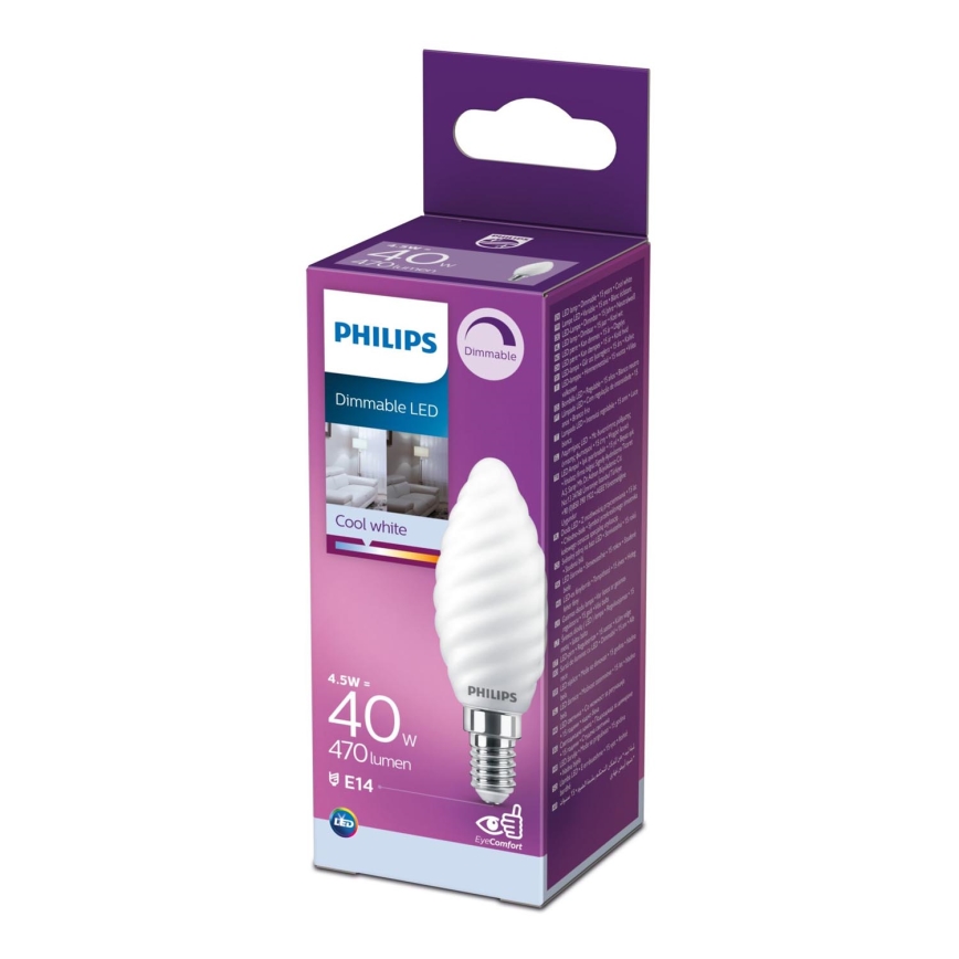 LED Żarówka ściemnialna Philips E14/4,5W/230V 4000K