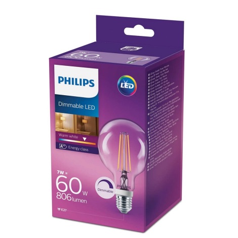 LED Żarówka ściemnialna Philips E27/7W/230V 2700K