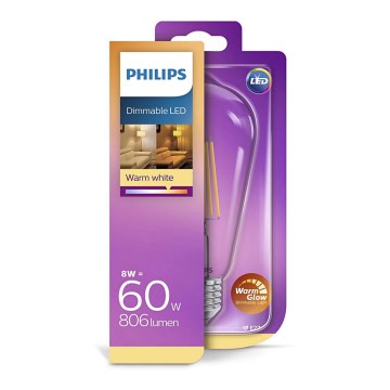 LED Żarówka ściemnialna Philips E27/8W/230V LED Żarówka ściemnialna Philips E27/8W/230V