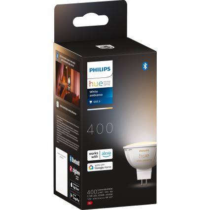 LED Żarówka ściemnialna Philips Hue White Ambiance GU5,3/MR16/5,1W/12V 2200-6500K