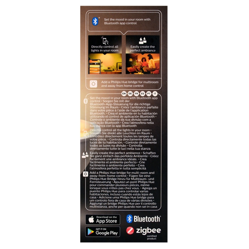 LED Żarówka ściemnialna Philips Hue WHITE AMBIANCE 1×GU10/4,3W/230V 2200-6500K