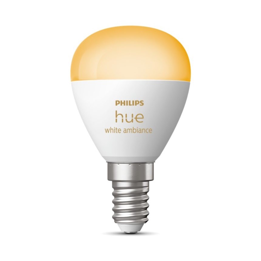 LED Żarówka ściemnialna Philips Hue WHITE AMBIANCE P45 E14/5,1W/230V 2200-6500K
