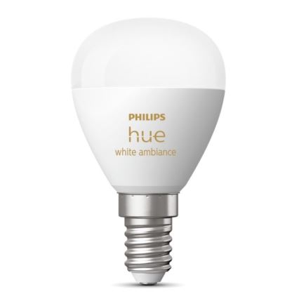 LED Żarówka ściemnialna Philips Hue WHITE AMBIANCE P45 E14/5,1W/230V 2200-6500K