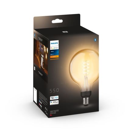 LED Żarówka ściemnialna Philips Hue WHITE FILAMENT G125 E27/7W/230V 2100K