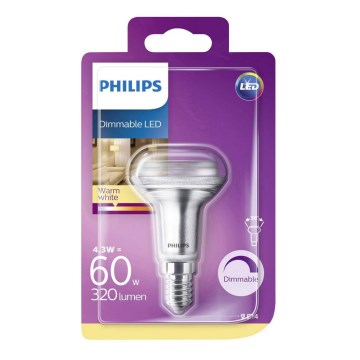 LED Żarówka ściemnialna Philips R50 E14/4,3W/230V 2700K