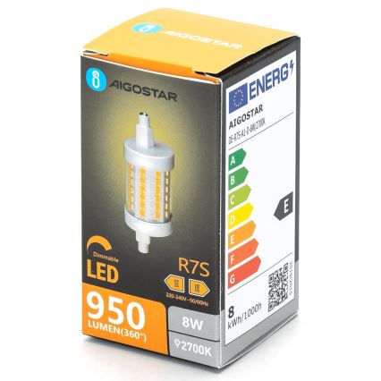 LED Żarówka ściemnialna R7s/8W/230V 2700K - Aigostar
