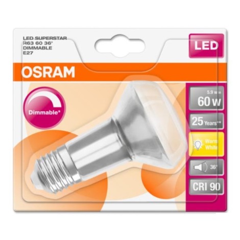 LED Żarówka ściemnialna RETROFIT E27/5,9W/230V 2700K - Osram