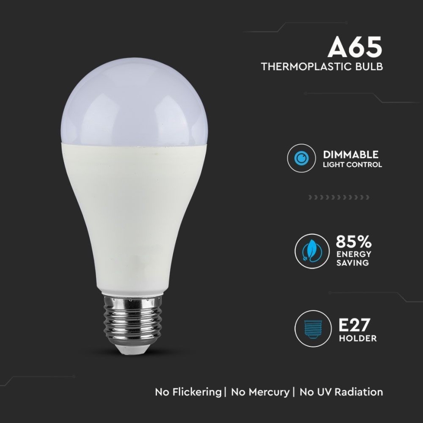 LED Żarówka ściemnialna SAMSUNG CHIP A65 E27/17W/230V 4000K
