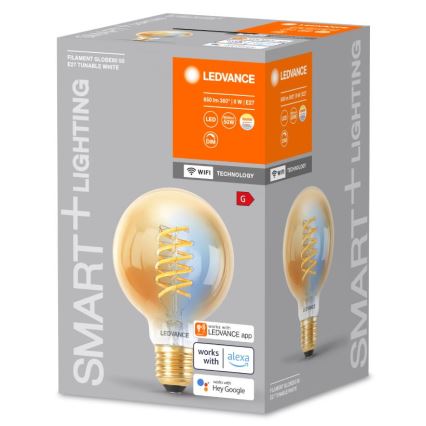 LED Żarówka ściemnialna SMART+ FILAMENT GLOBE G80 E27/8W/230V 2200-5000K Wi-Fi - Ledvance