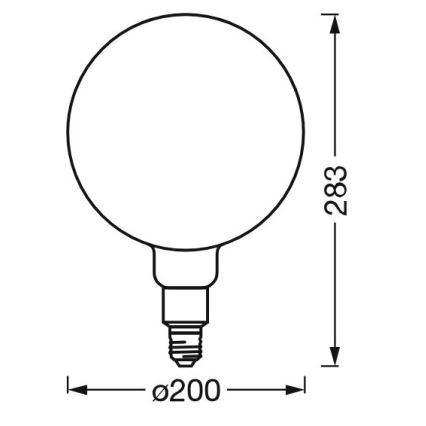 LED Żarówka ściemnialna SMART+ GLOBE G200 E27/6W/230V 2500K Wi-Fi - Ledvance