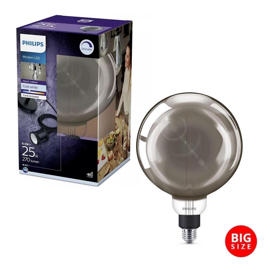 LED Żarówka ściemnialna SMOKY VINTAGE Philips E27/6,5W/230V 4000K