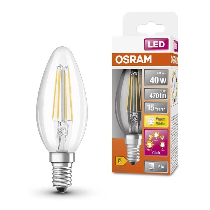 LED Żarówka ściemnialna VINTAGE B35 E14/4W/230V 2700K - Osram