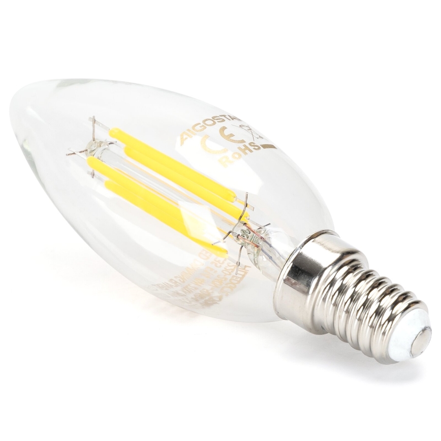 LED Żarówka ściemnialna VINTAGE C35 E14/4W/230V 6500K - Aigostar