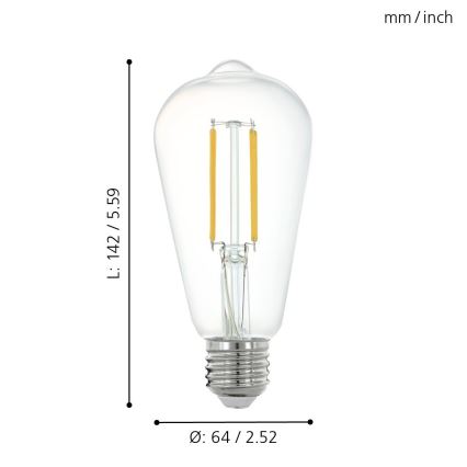 LED Żarówka ściemnialna E27/6W/230V 2700K - Eglo