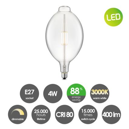 LED Żarówka ściemnialna VINTAGE EDISON E27/4W/230V 3000K