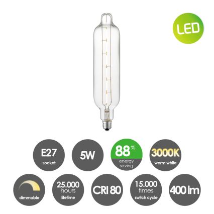 LED Żarówka ściemnialna VINTAGE EDISON E27/5W/230V 3000K