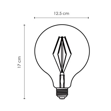 LED Żarówka ściemnialna VINTAGE EDISON G125 E27/4W/230V 2700K