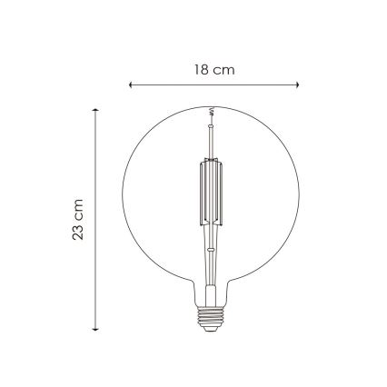 LED Żarówka ściemnialna VINTAGE EDISON G180 E27/4W/230V 2700K