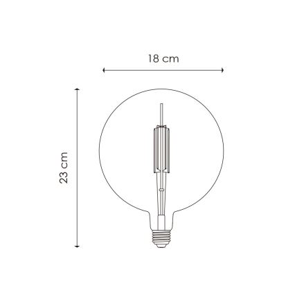 LED Żarówka ściemnialna VINTAGE EDISON G180 E27/4W/230V 2700K