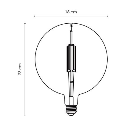 LED Żarówka ściemnialna VINTAGE EDISON G180 E27/4W/230V 3000K