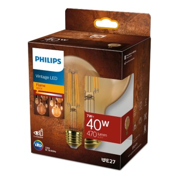 LED Żarówka ściemnialna VINTAGE Philips G95 E27/7W/230V 1800K