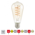LED Żarówka ściemnialna VINTAGE ST64 E27/4W/230V 2200K - STEPDIMMING - Eglo 12522