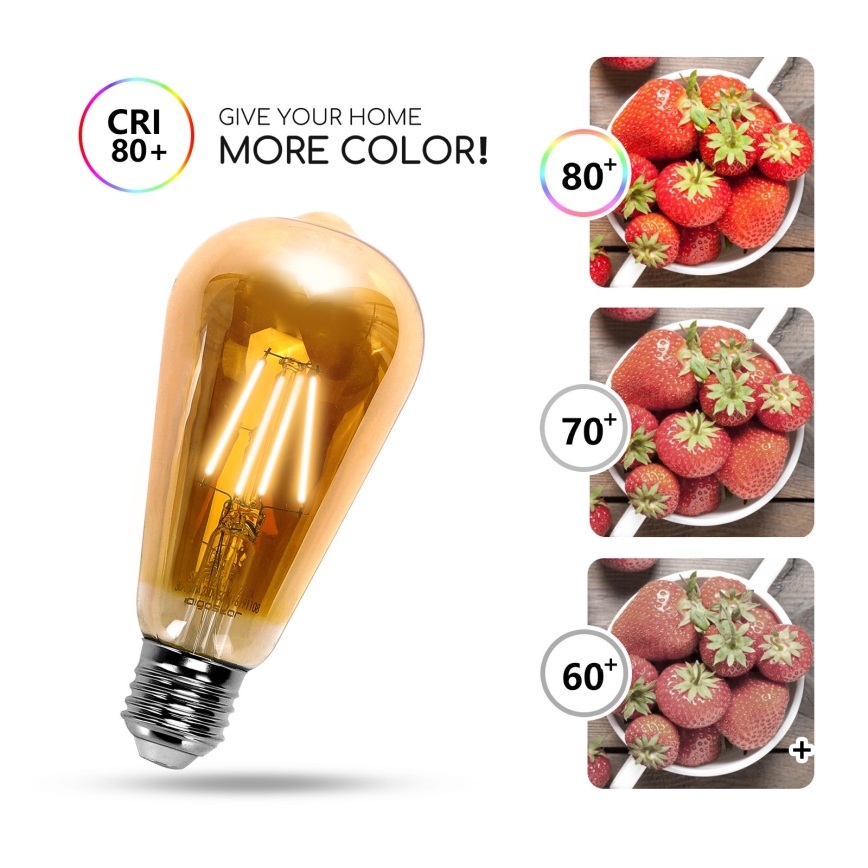 LED Żarówka ST64 E27/4W/230V 2200K - Aigostar