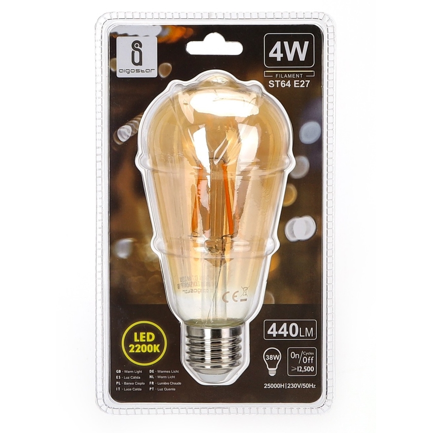 LED Żarówka ST64 E27/4W/230V 2200K - Aigostar