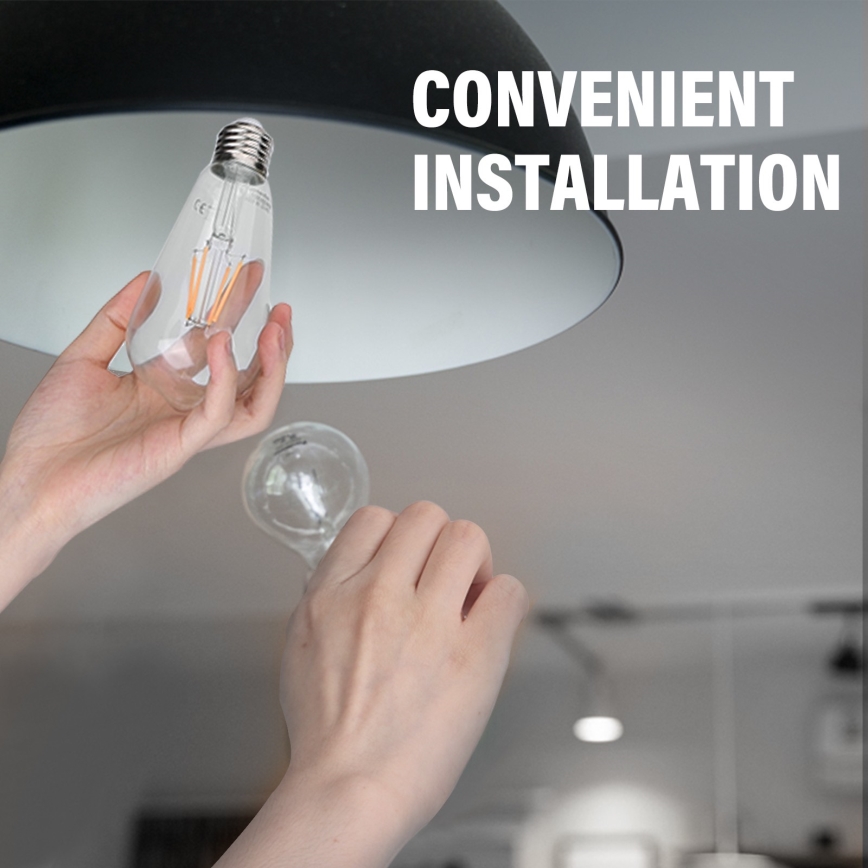 LED Żarówka ST64 E27/8W/230V 2700K - Aigostar