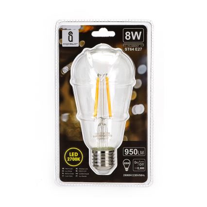 LED Żarówka ST64 E27/8W/230V 2700K - Aigostar