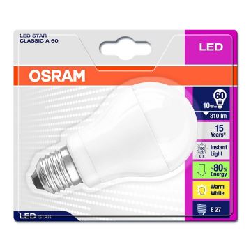 LED Żarówka STAR CLASSIC E27/10W/230V 2700K - Osram