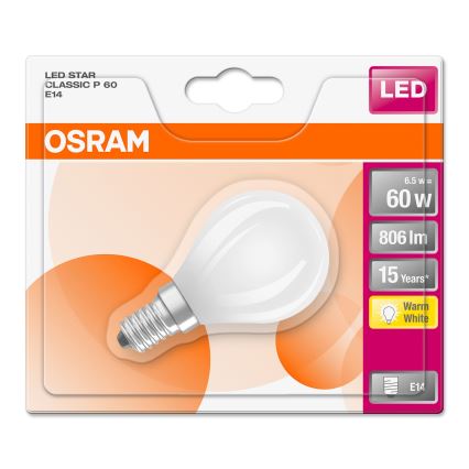LED Żarówka STAR E14/6,5W/230V 2700K - Osram