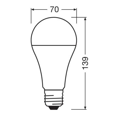 LED Żarówka STAR E27/19W/230V 6500K - Osram