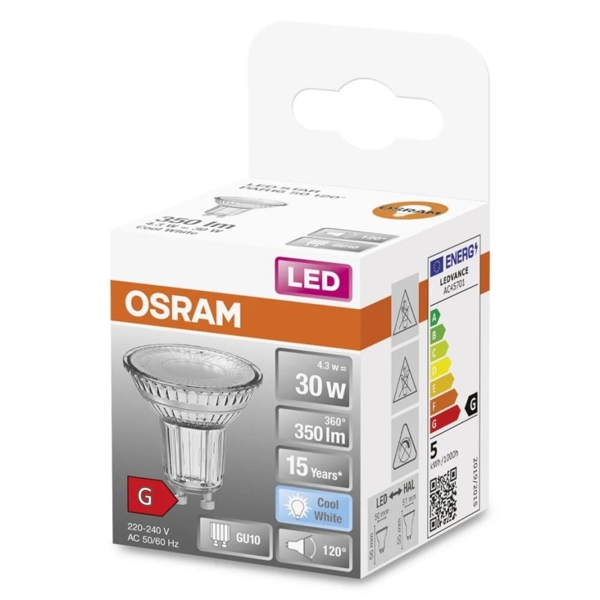 LED Żarówka STAR PAR16 GU10/4,3W/230V 4000K 120° - Osram