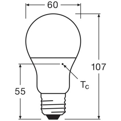 LED Żarówka VALUE A60 E27/8W/230V 4000K - Osram