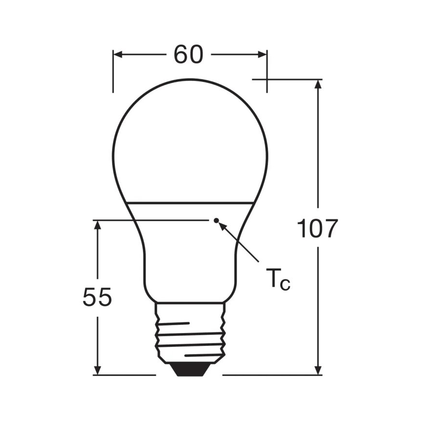 LED Żarówka VALUE A60 E27/8W/230V 4000K - Osram