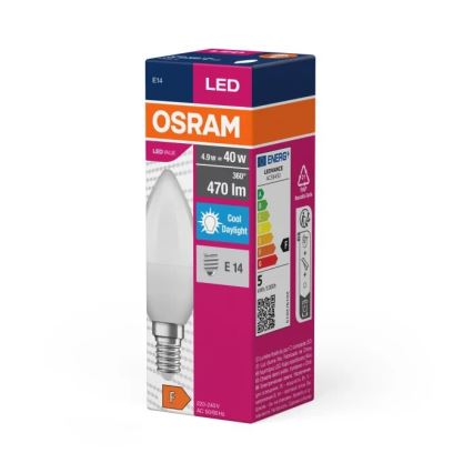 LED Żarówka VALUE B40 E14/4,9W/230V 6500K - Osram