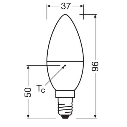 LED Żarówka VALUE B40 E14/4,9W/230V 6500K - Osram